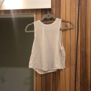 LuluLemon white lightweight crop top